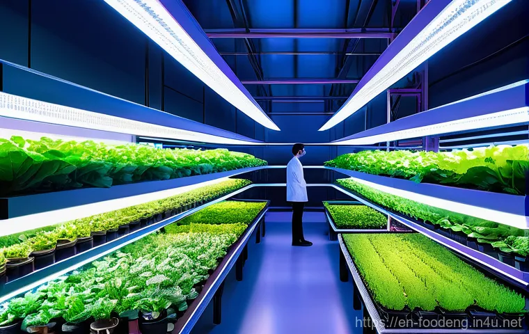 식품에서의 탄소 배출 절감 기술 - **Vertical Farm in an Urban Skyscraper**
    A breathtaking, hyper-realistic depiction of a futurist...