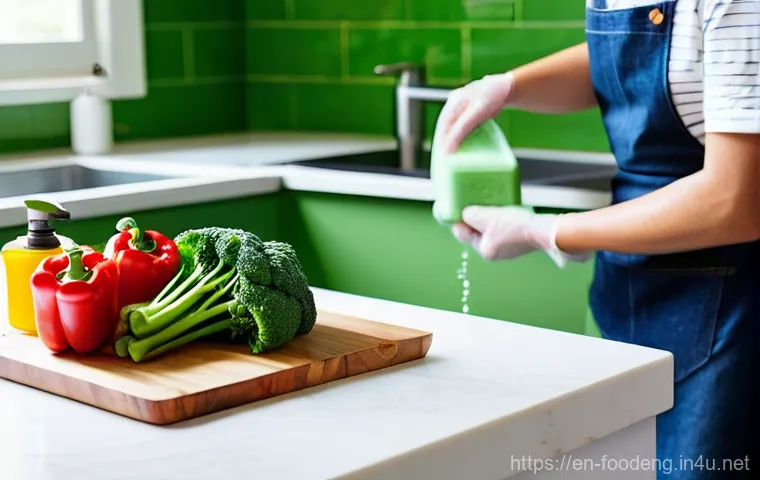 식품위생과 안전 - **Prompt:** A pristine, well-organized modern kitchen refrigerator interior, with bright, even light...