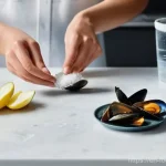 식품과 미세플라스틱 문제 - **Prompt:** A visually striking, slightly surreal image illustrating common food items contaminated ...