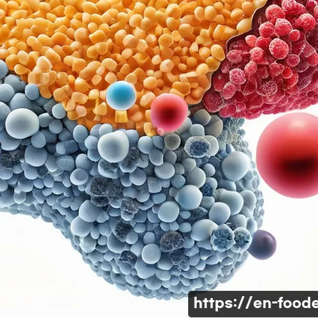 식품 감미료 연구 - A highly detailed scientific illustration of human taste buds interacting with various sweetener mol...