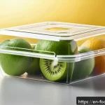 Home 23 식품 포장에서의 생분해성 소재 개발 - A close-up, hyper-realistic image of a biodegradable food packaging made from polylactic acid (PLA),...